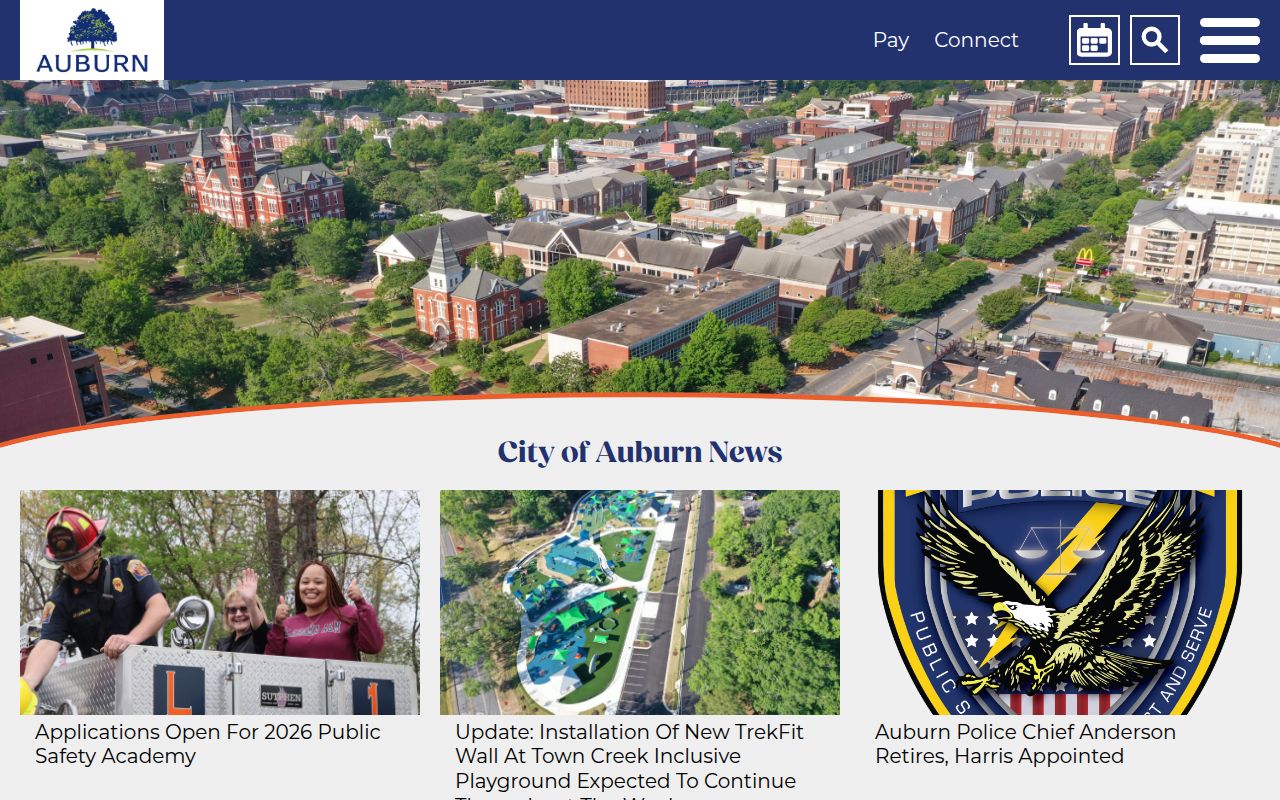 City of Auburn Alabama government website