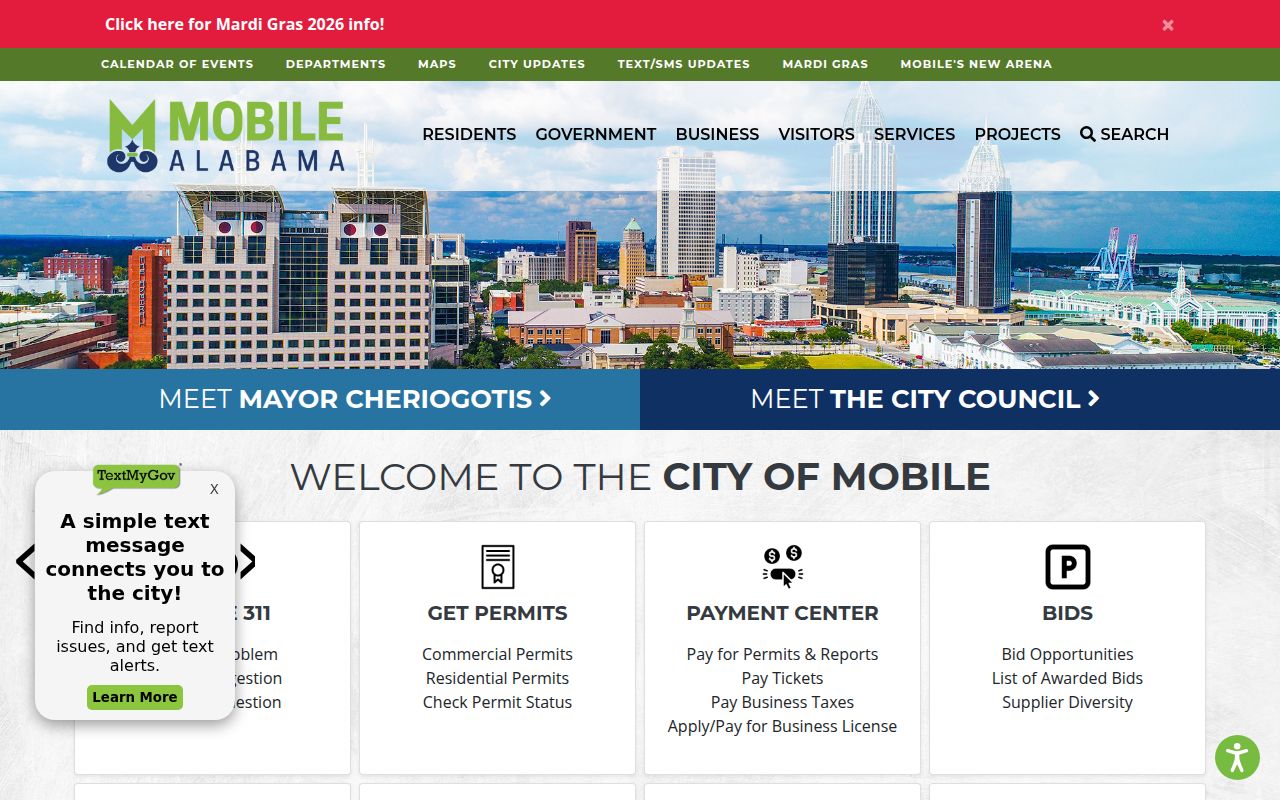 City of Mobile Alabama government website