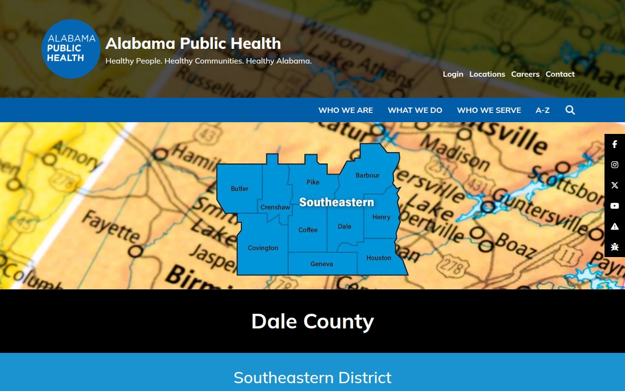 Dale County Health Department vital records information