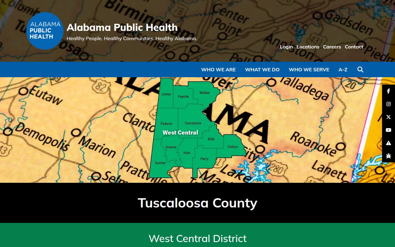 Tuscaloosa County Health Department vital records information