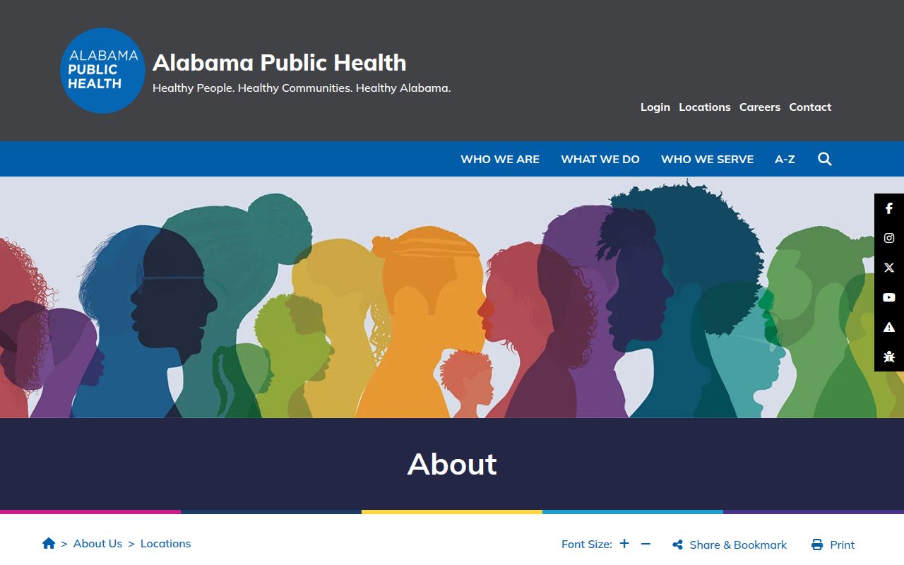 Alabama county health department locations directory